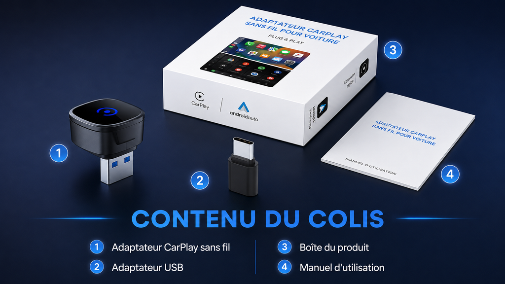 Adaptateur CarPlay Sans Fil