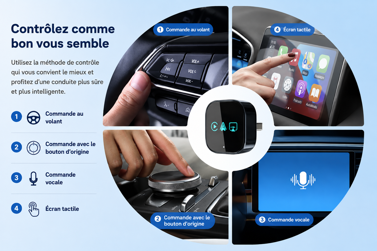 Adaptateur CarPlay & Android Auto Sans Fil – MP01